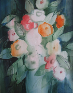 Virágok Fanninak akvarell