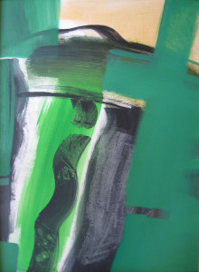 Zöld kép III. 80x60 akril, olaj